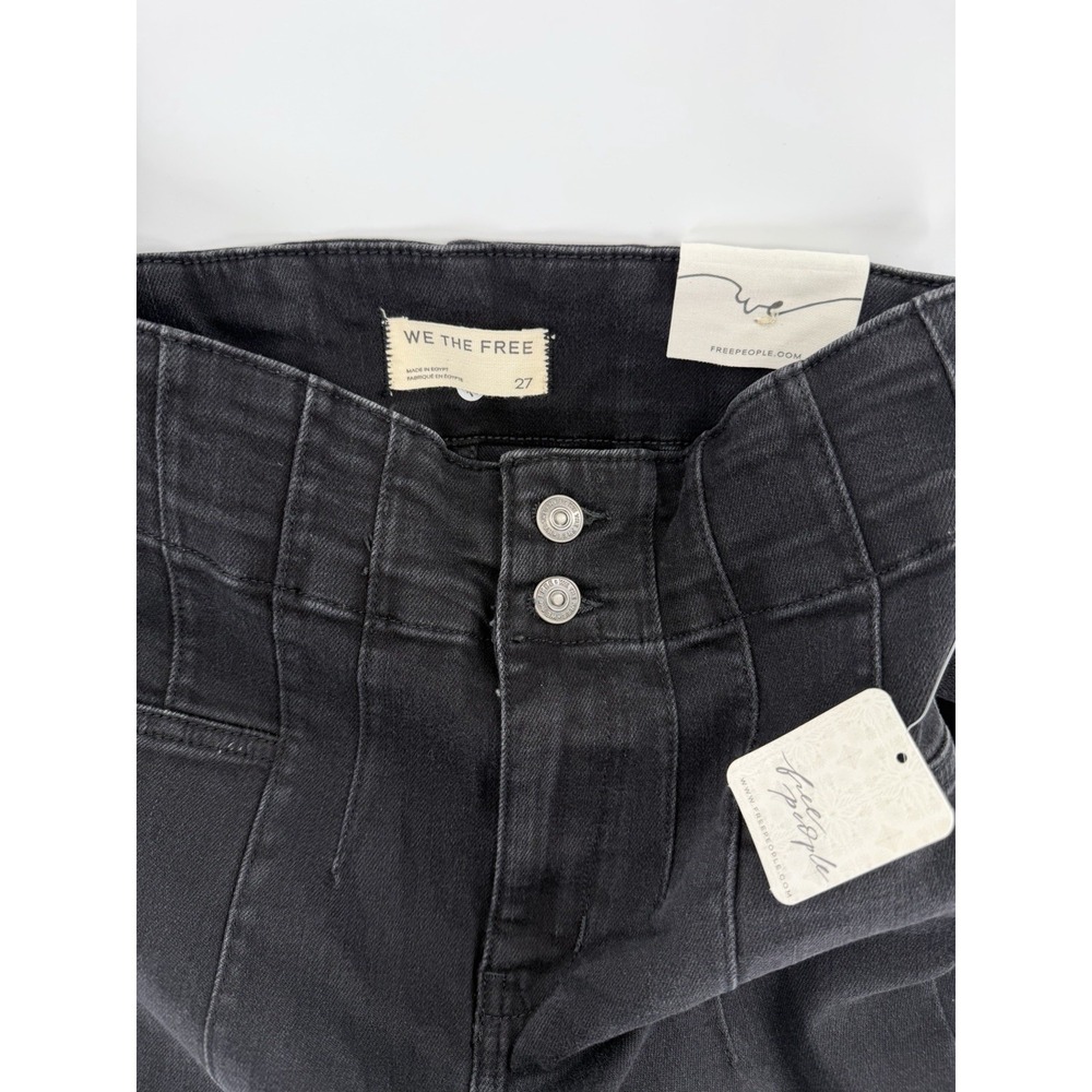 NEW We The Free People Jayde Flare High Rise Jeans Onyx Boho Western 27 - Picture 10 of 10